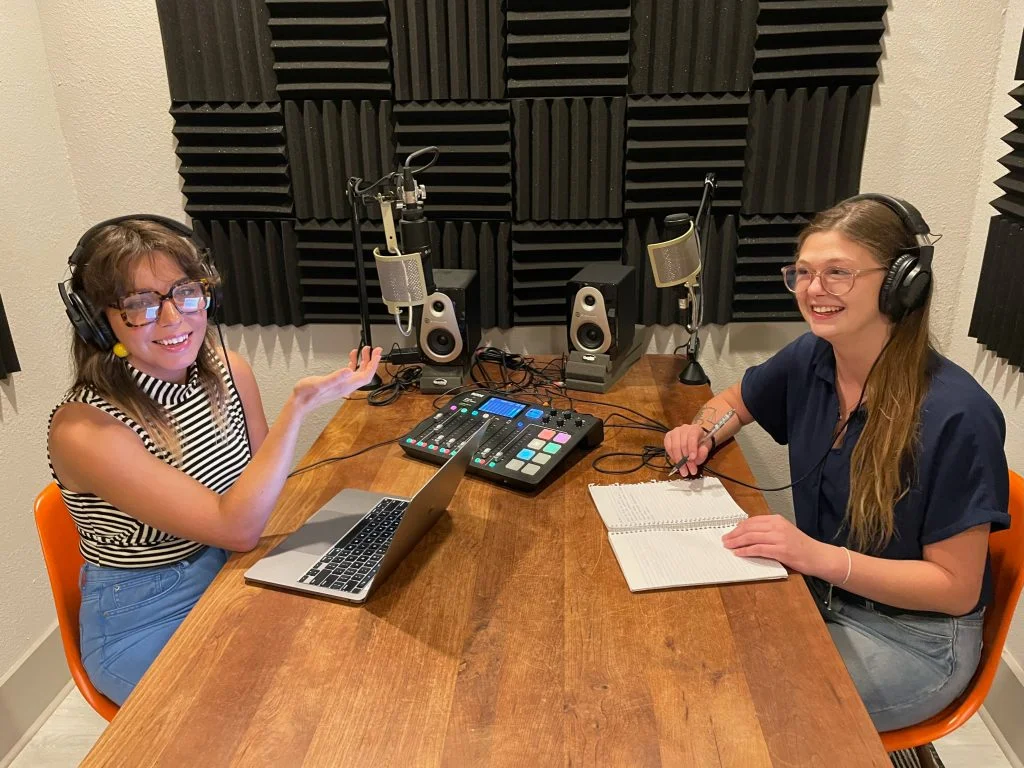 Courtney And Hannah Podcasting 1024x768 1Gallery